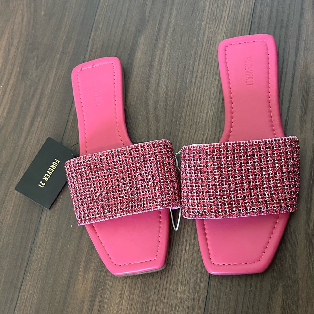 Forever 21 Pink Slide Sandals